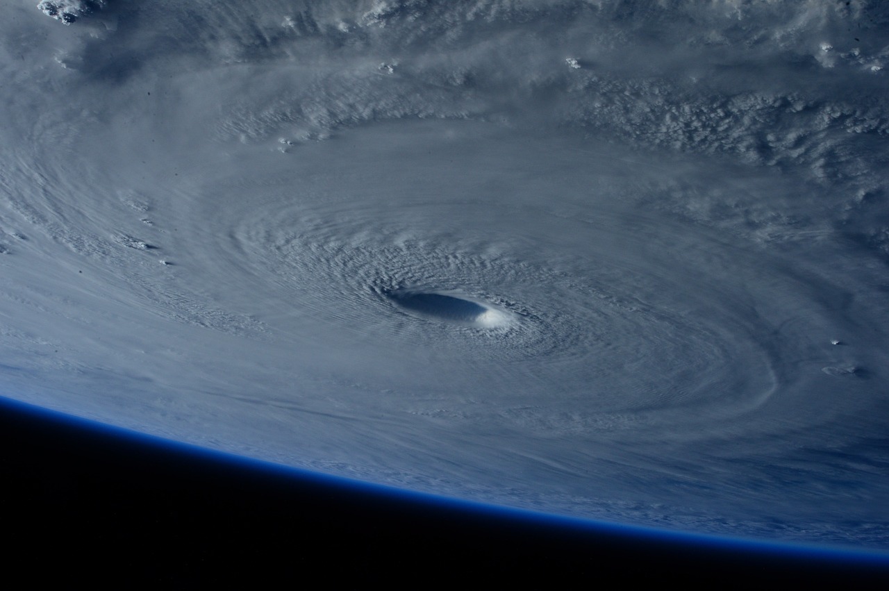 large hurricane formation from space