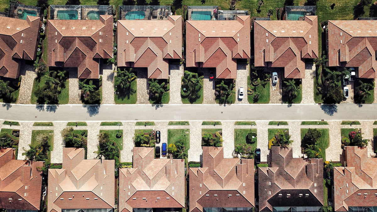 overhead houses in Florida